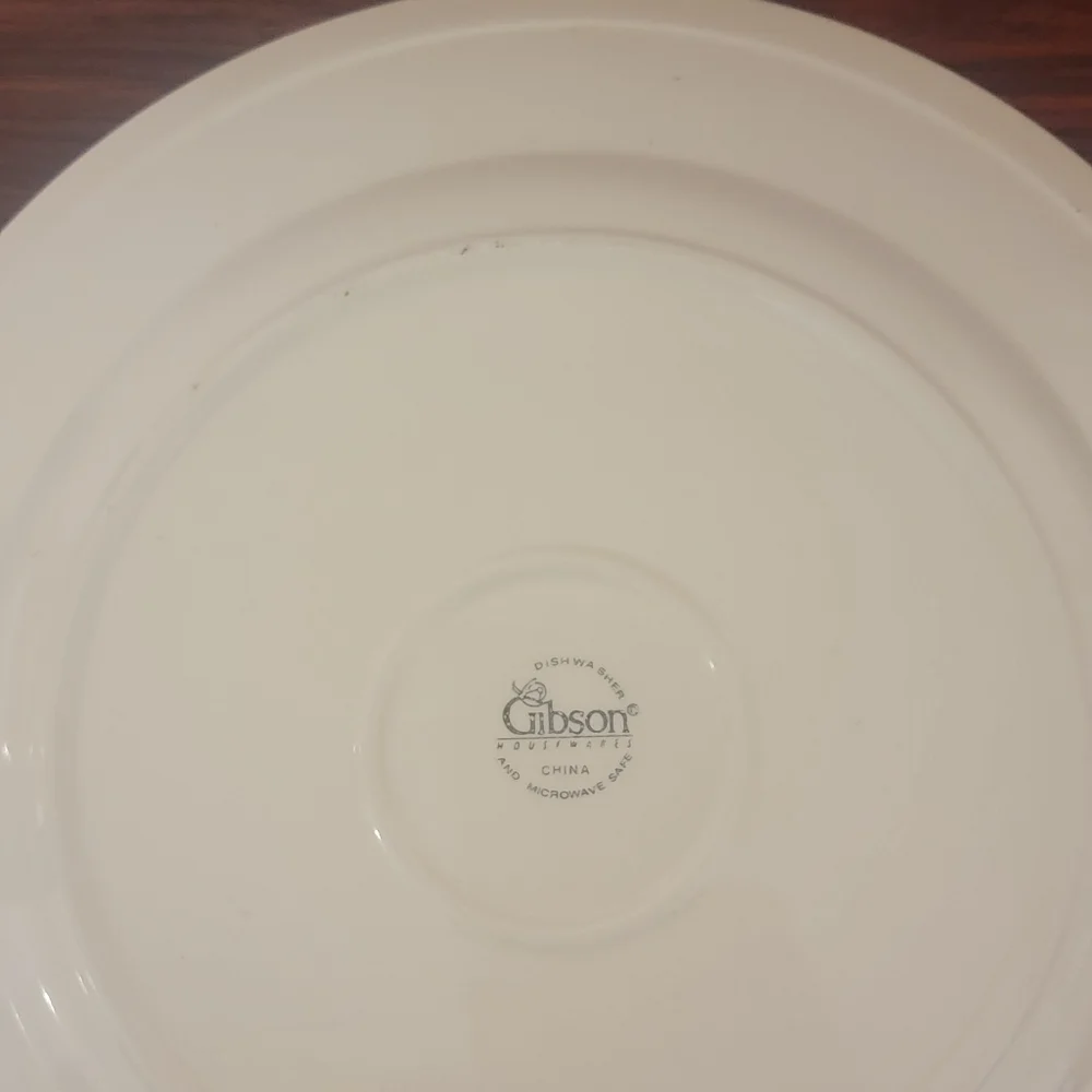 Gibson‎ Large Christmas Snowman Server Plate 14in Round Holiday